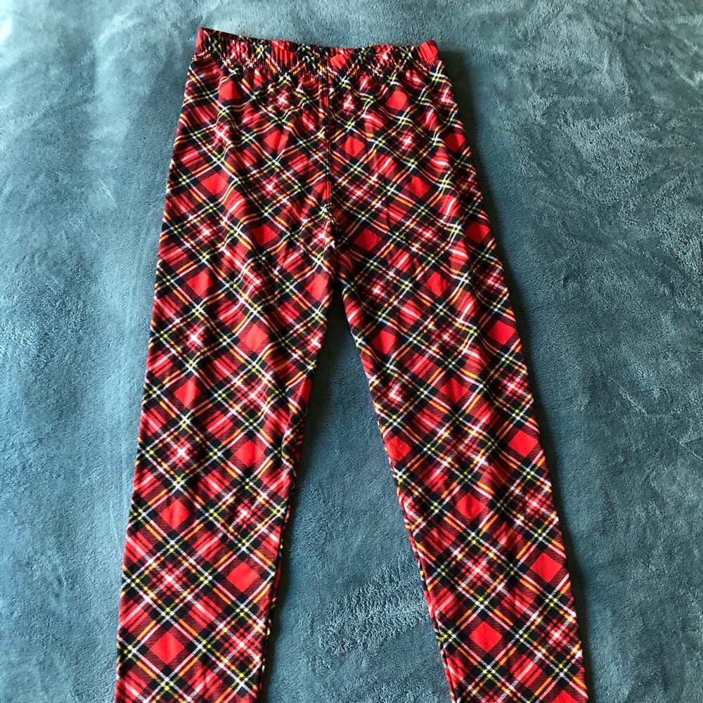 Plaid leggings